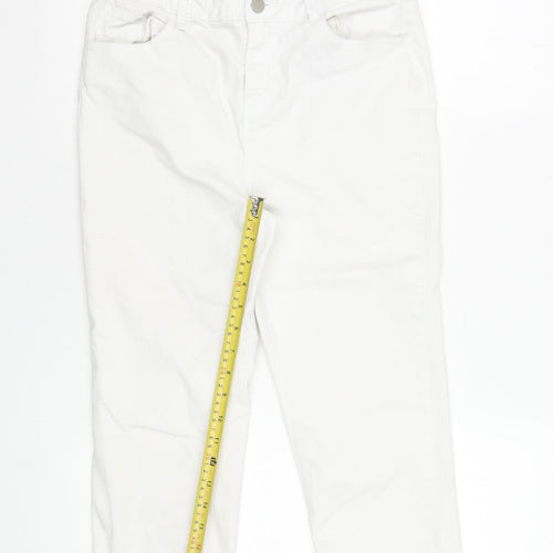Dunnes Stores Women's White Cropped Jeans Size 12 Regular Fit