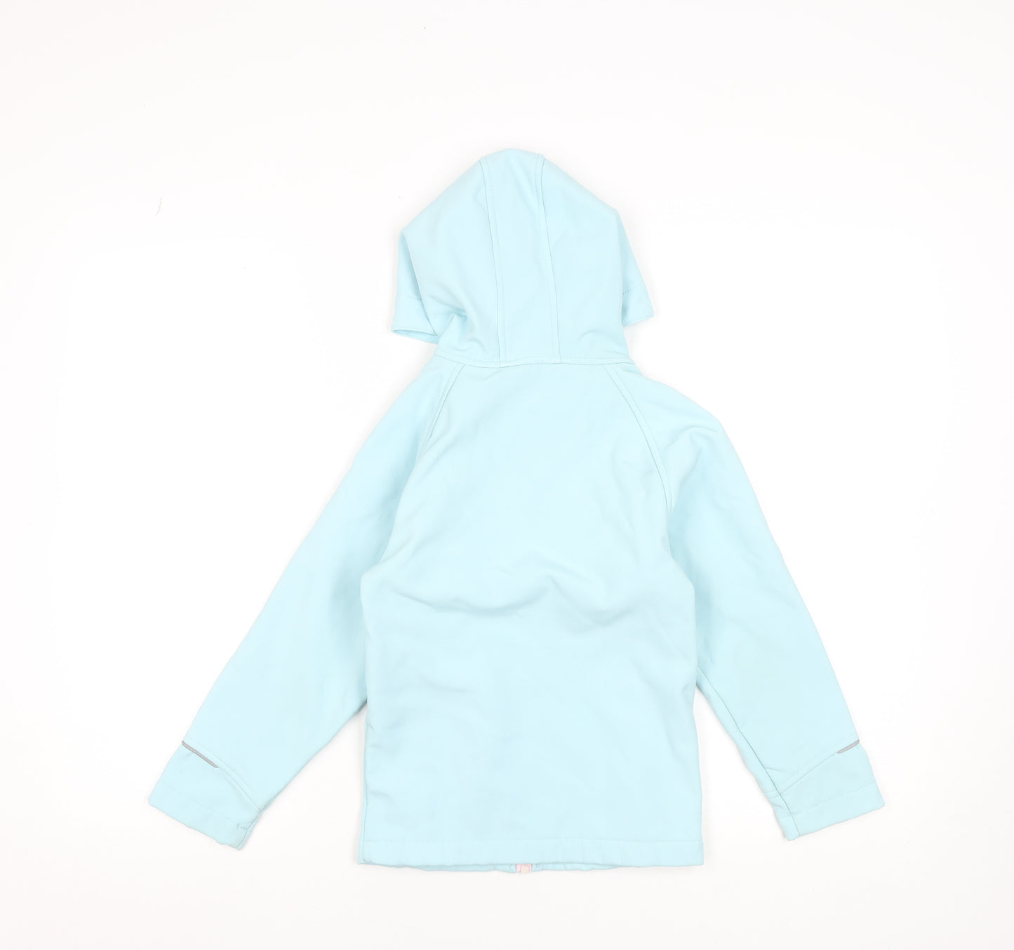Hi Gear Girls Blue Hooded Soft Shell Jacket 5-6 Years Lightweight Outdoor Coat