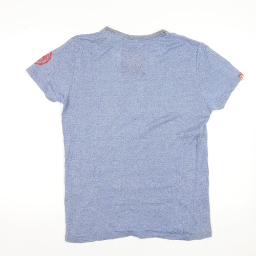 Superdry Track & Field Men's Blue Crew Neck Short Sleeve T-Shirt M