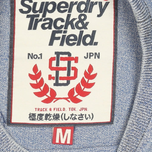 Superdry Track & Field Men's Blue Crew Neck Short Sleeve T-Shirt M