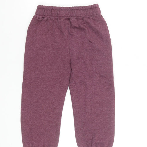 SoulCal & Co Boys Purple Jogger Trousers 4-5 Years Elastic Waist Cotton Blend