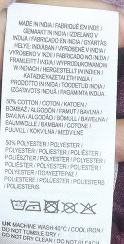 SoulCal & Co Boys Purple Jogger Trousers 4-5 Years Elastic Waist Cotton Blend