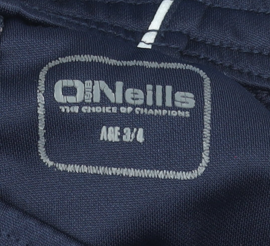 O'Neills Boys Navy Blue Jogger Sweatpants Age 3-4 Elastic Waist Zip Pockets