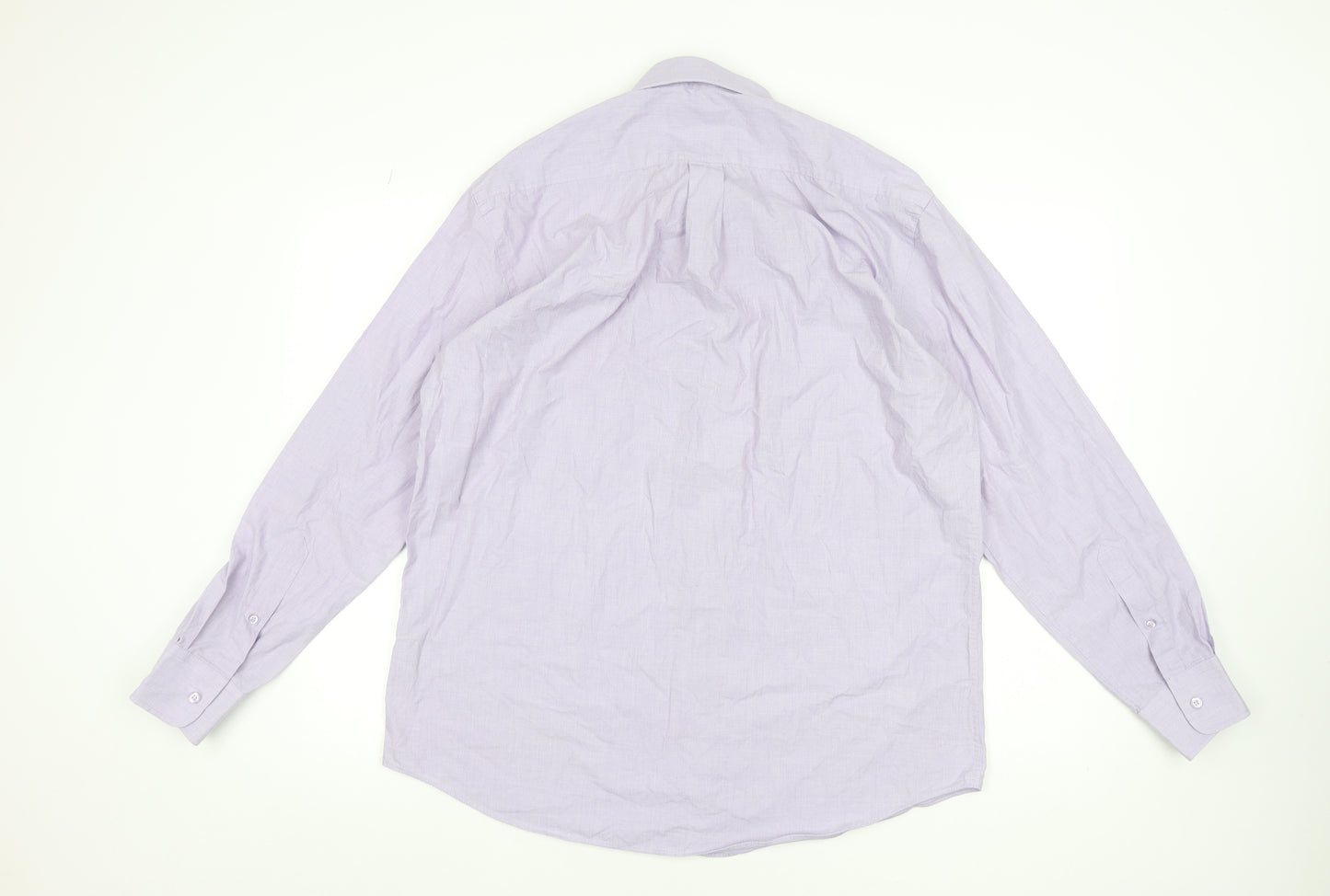 Dunnes Stores Men's Purple Regular Fit Long Sleeve Dress Shirt 16.5in