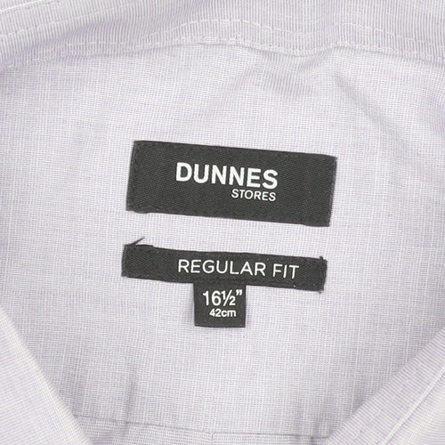 Dunnes Stores Men's Purple Regular Fit Long Sleeve Dress Shirt 16.5in
