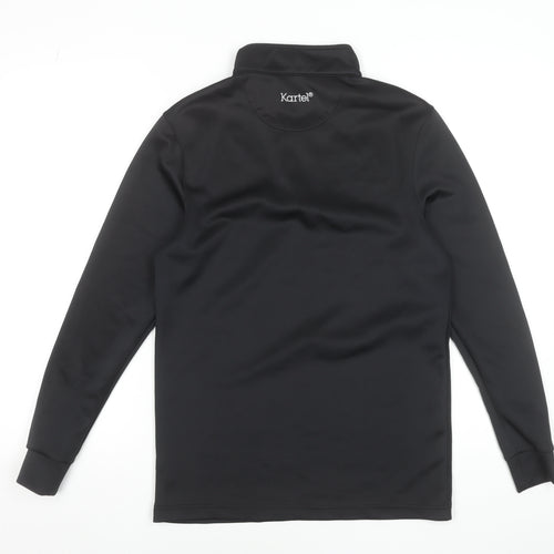 Kartel Womens Black 1/4 Zip Lightweight Softshell Sports Jacket Size S