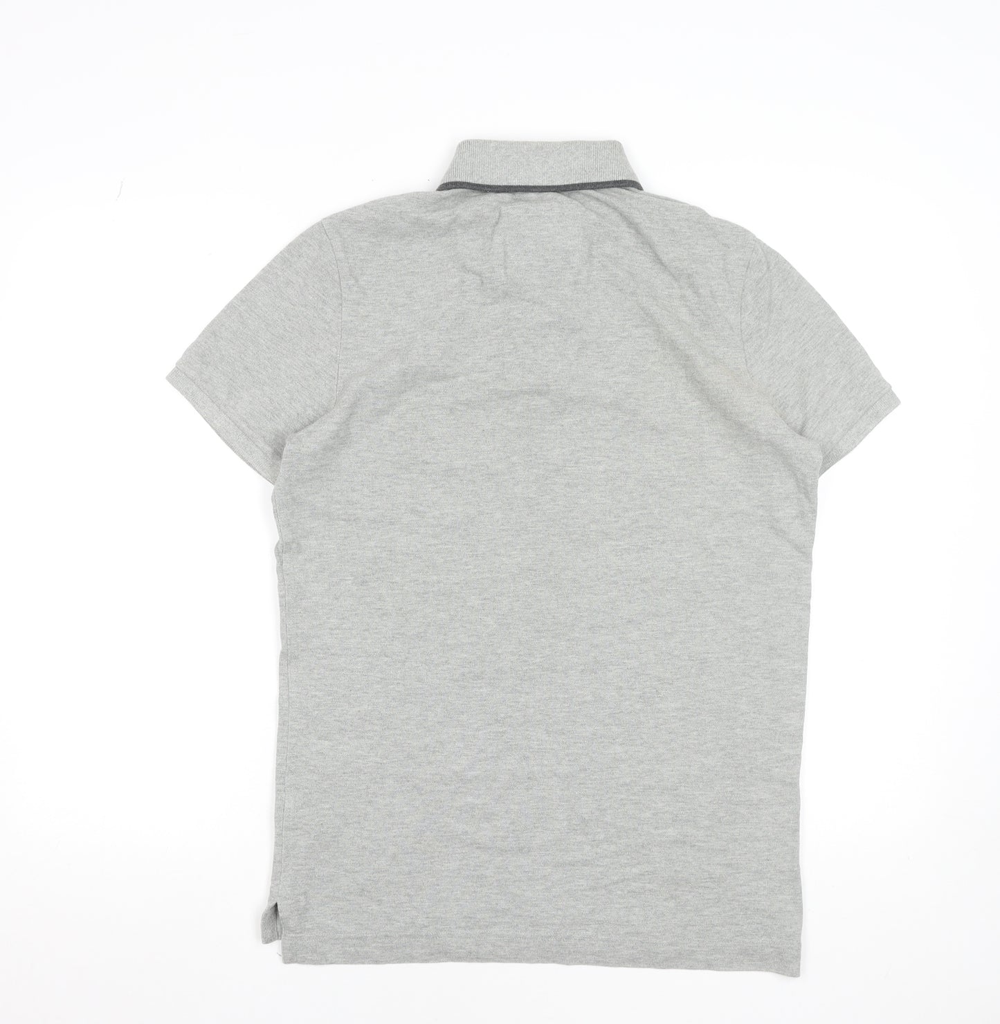 Abercrombie & Fitch Men’s Grey Cotton Polo Shirt Size M Classic Fit