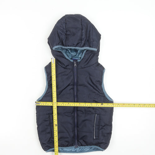 Lupilu Boys Blue Hooded Quilted Bodywarmer 5-6 Years Polyester