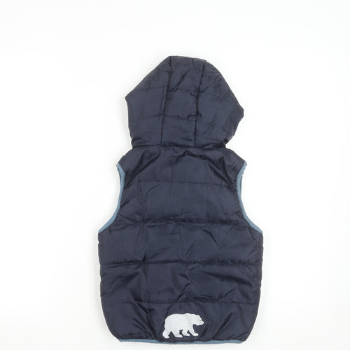 Lupilu Boys Blue Hooded Quilted Bodywarmer 5-6 Years Polyester