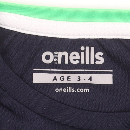 O'Neills Boys Blue Graphic Short Sleeve Active T-Shirt 3-4 Years