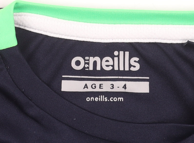 O'Neills Boys Blue Graphic Short Sleeve Active T-Shirt 3-4 Years