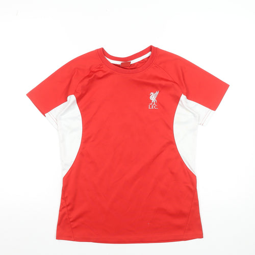 L.F.C. Boys Red Short Sleeve Football T-Shirt XL Lightweight Jersey