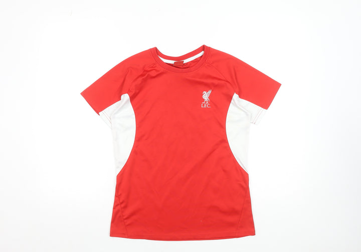 L.F.C. Boys Red Short Sleeve Football T-Shirt XL Lightweight Jersey