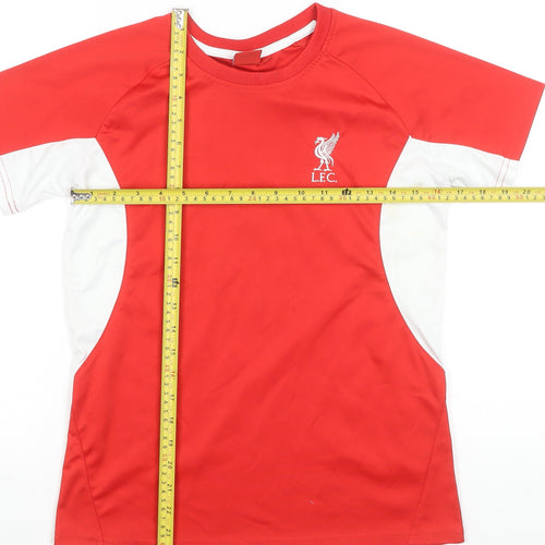 L.F.C. Boys Red Short Sleeve Football T-Shirt XL Lightweight Jersey