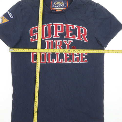 Superdry Men's Navy College Graphic T-Shirt Medium Cotton