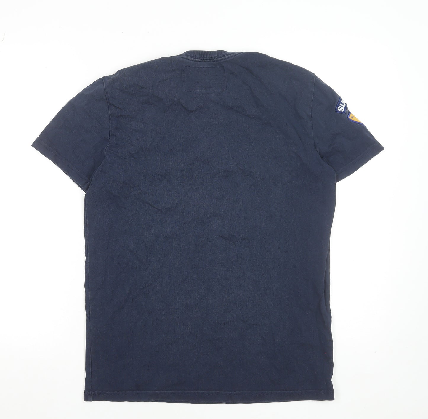 Superdry Men's Navy College Graphic T-Shirt Medium Cotton