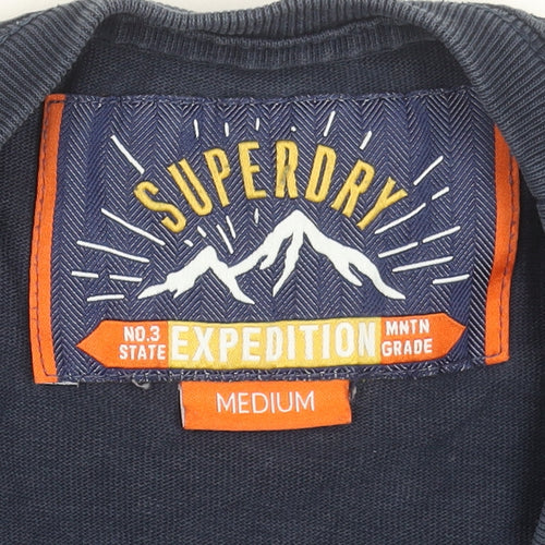 Superdry Men's Navy College Graphic T-Shirt Medium Cotton