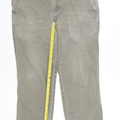Brühl Mens Beige Stretch Cotton Corduroy Straight Jeans 36S