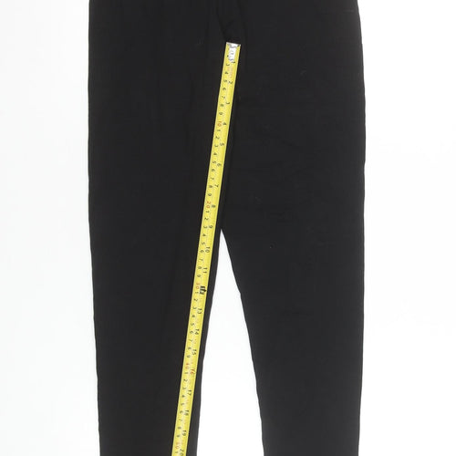 Puma Women's Black Cotton Stretch Ankle Leggings Size 14