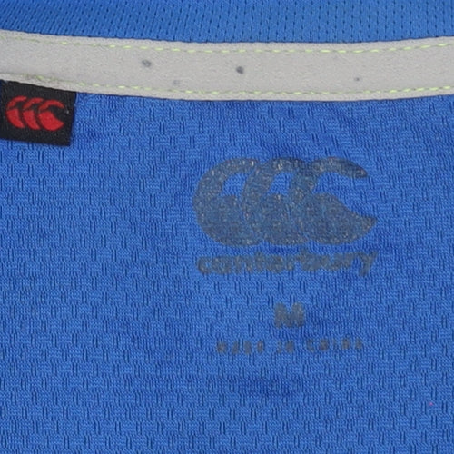 Canterbury Men's Blue Polyester Short Sleeve T-Shirt Activewear Top Size M