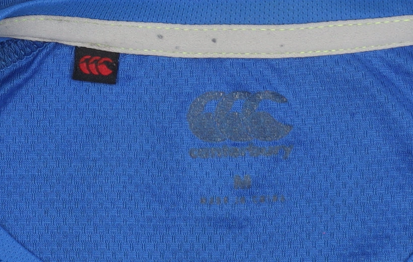 Canterbury Men's Blue Polyester Short Sleeve T-Shirt Activewear Top Size M