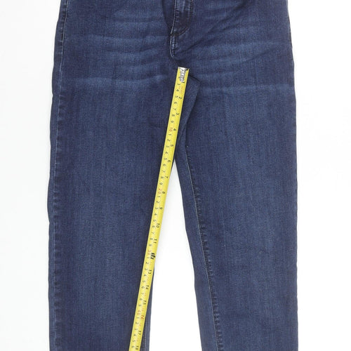 C.RO Magic Fit Women's Blue Ankle Zip Slim Jeans Size 10