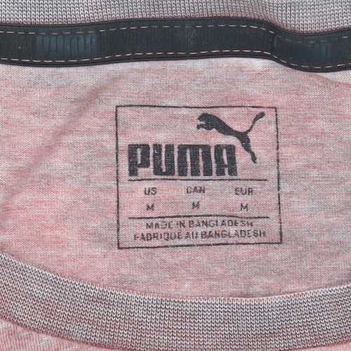 Puma Men's Red Graphic Logo Crew Neck Short Sleeve T-Shirt M