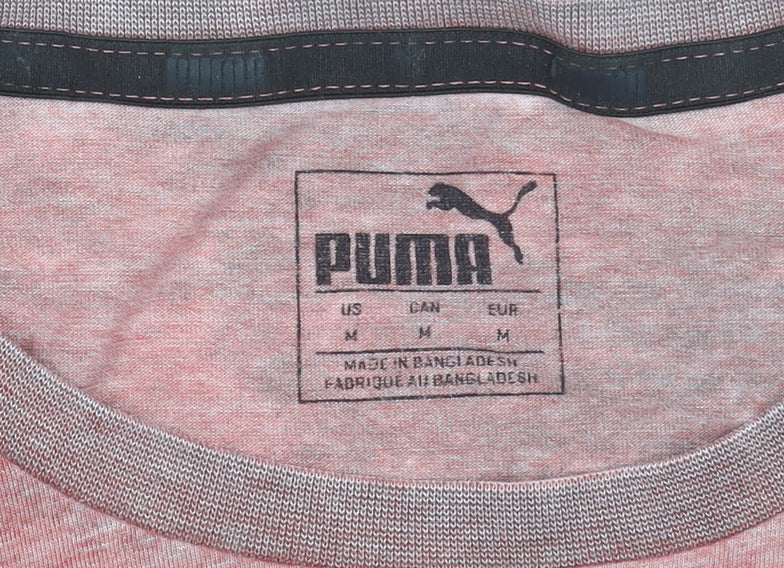 Puma Men's Red Graphic Logo Crew Neck Short Sleeve T-Shirt M
