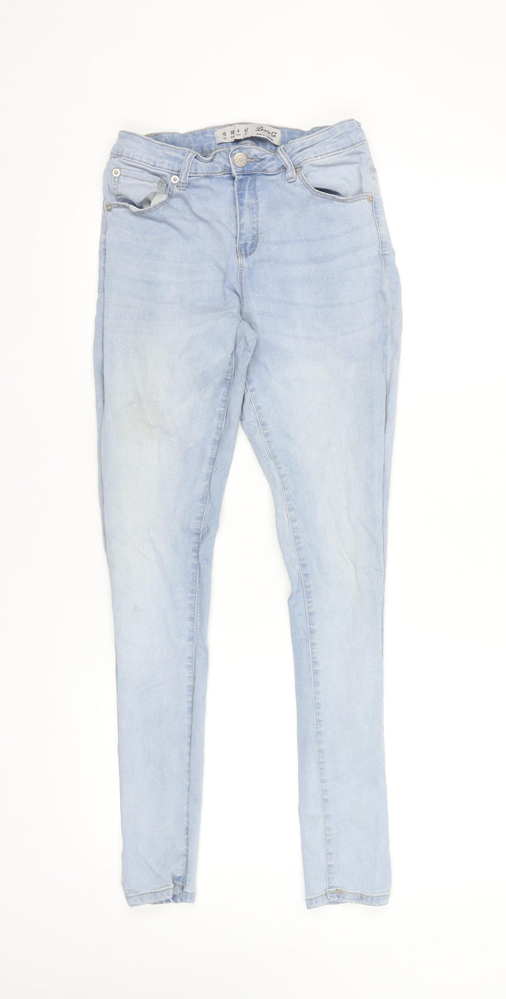 Denim Co. Women's Blue Skinny Jeans Size 10 Regular Fit Stretch Denim