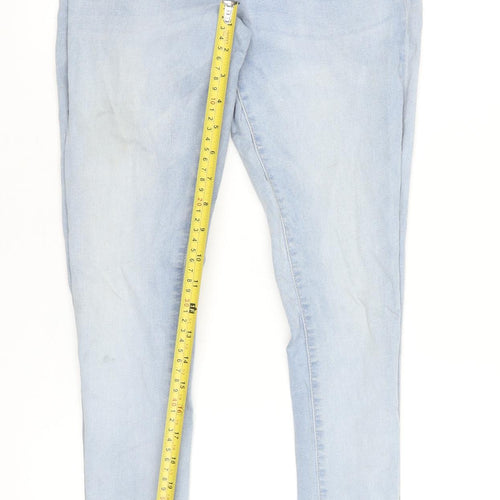 Denim Co. Women's Blue Skinny Jeans Size 10 Regular Fit Stretch Denim