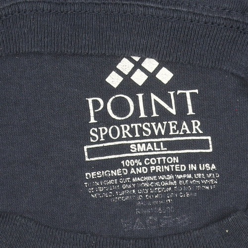 Point Sportswear Men's Blue California Republic Cotton T-Shirt Small