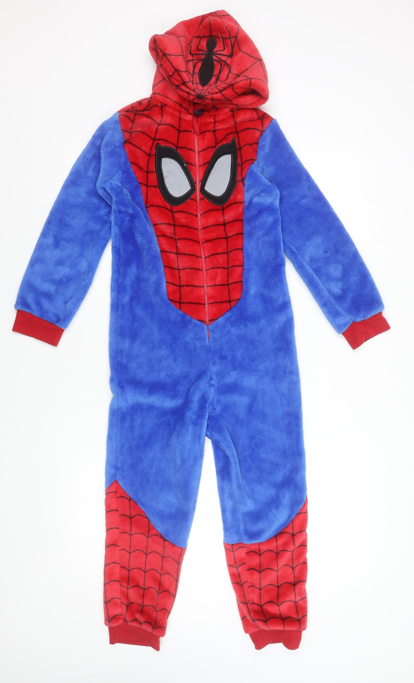 Marvel Boys Red & Blue Spider-Man Fleece Hooded Onesie 8-9 Years