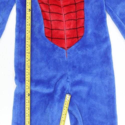 Marvel Boys Red & Blue Spider-Man Fleece Hooded Onesie 8-9 Years
