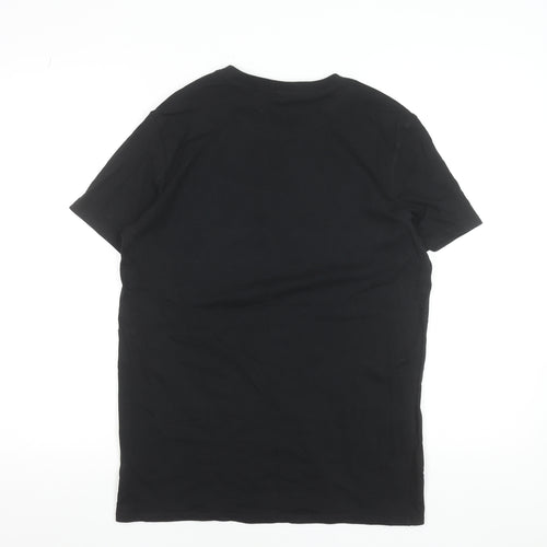 Calvin Klein Jeans Men's Black Cotton Logo T-Shirt Size M Regular Fit