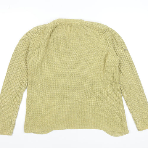 ALEXA Women’s Beige Chunky Knit Cotton Pullover Jumper Size M