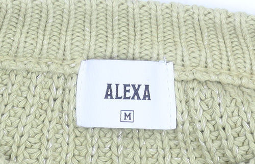 ALEXA Women’s Beige Chunky Knit Cotton Pullover Jumper Size M