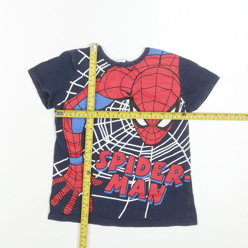 Marvel Boys Blue Spider-Man Graphic Cotton Short Sleeve T-Shirt 6-7 Years
