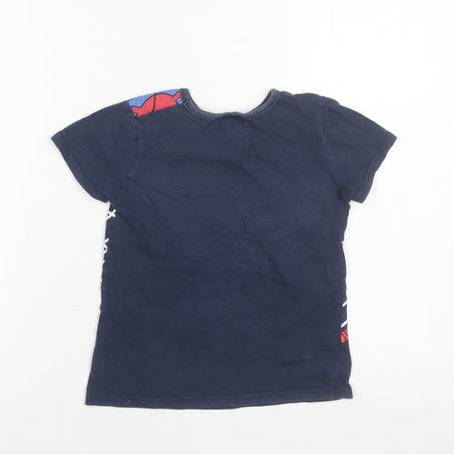 Marvel Boys Blue Spider-Man Graphic Cotton Short Sleeve T-Shirt 6-7 Years