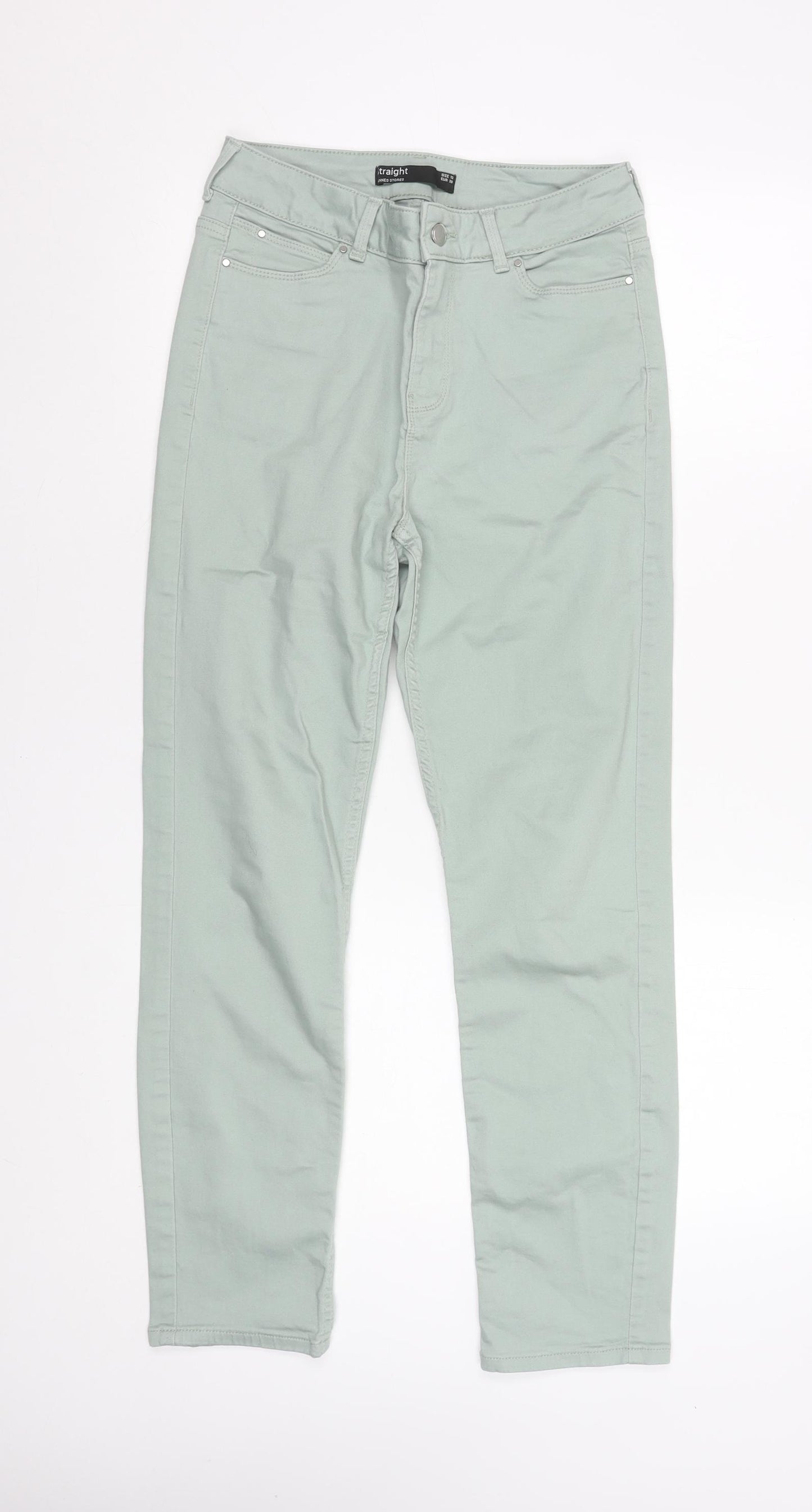 Dunnes Stores Women’s Green Size 10 Straight Jeans Cotton Blend