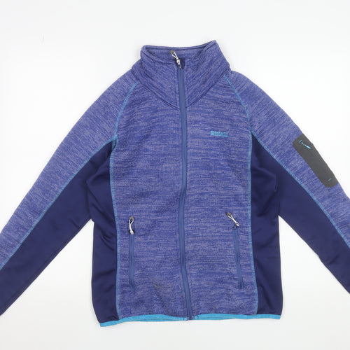 Regatta Women Blue Size 12 Soft Shell Full Zip Jacket