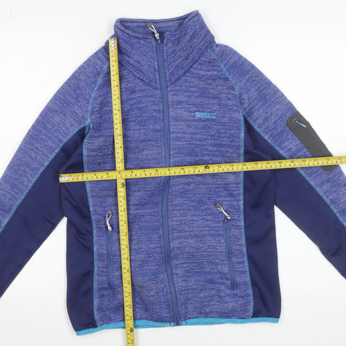 Regatta Women Blue Size 12 Soft Shell Full Zip Jacket