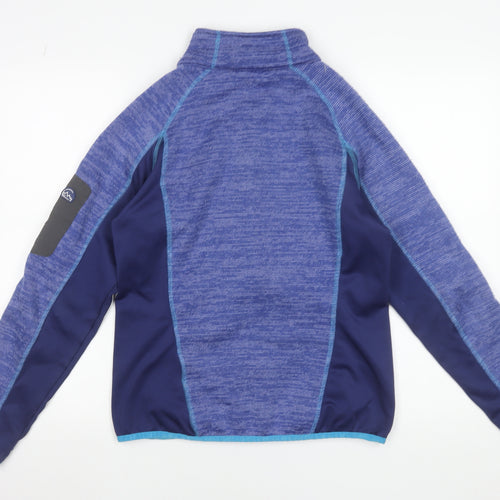 Regatta Women Blue Size 12 Soft Shell Full Zip Jacket