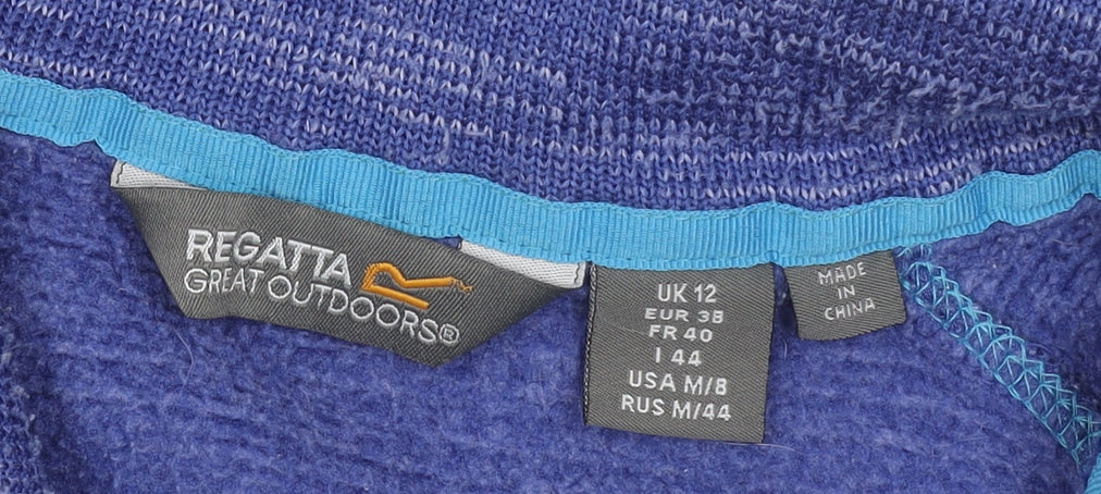 Regatta Women Blue Size 12 Soft Shell Full Zip Jacket