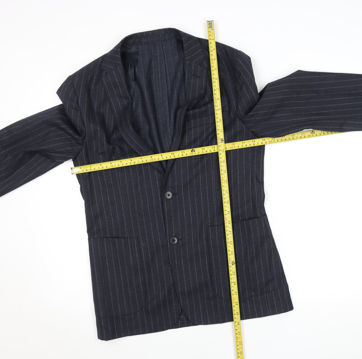 Kin by John Lewis Men's Blue Pinstripe Slim Fit Blazer 38R