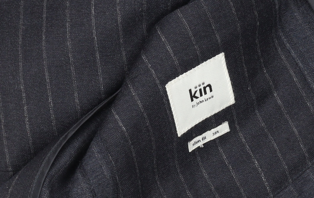 Kin by John Lewis Men's Blue Pinstripe Slim Fit Blazer 38R