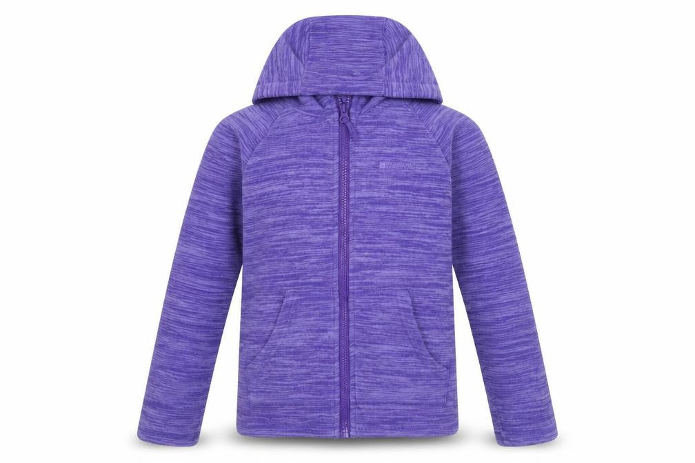 Mountain Warehouse Girls Purple Hooded Zip Fleece Jacket 9-10 Years