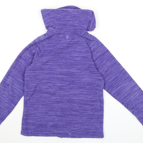 Mountain Warehouse Girls Purple Hooded Zip Fleece Jacket 9-10 Years