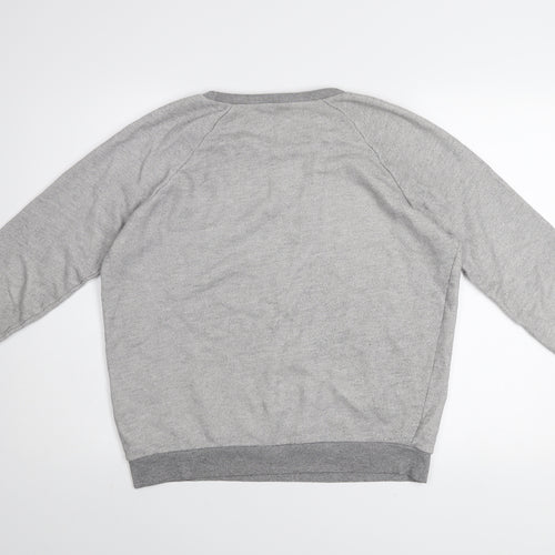Whistles Women Grey Cotton Blend Pullover Sweatshirt UK 10