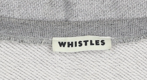 Whistles Women Grey Cotton Blend Pullover Sweatshirt UK 10