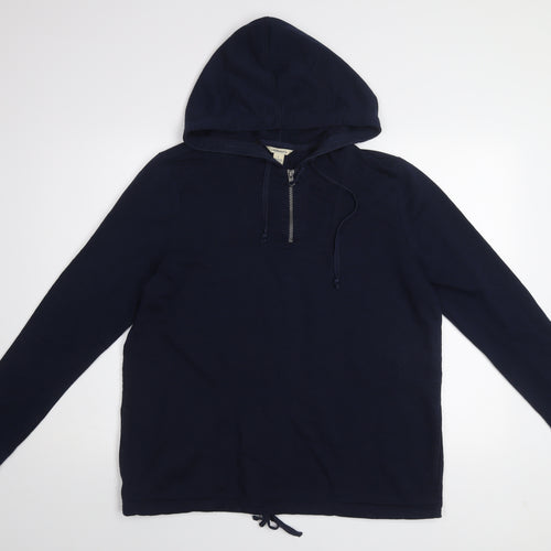 G.H. Bass & Co. Men's Blue Pullover Hoodie Size L Cotton Blend